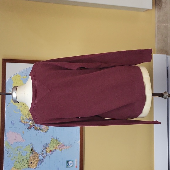 Tommy Hilfiger Signature Long sleeves mens Jersey, burgundy, 100% cotton, medium - Picture 7 of 11